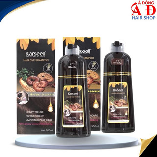 Dầu gội đen phủ tóc bạc Karseell Black (màu đen) Mẫu mới 500ml