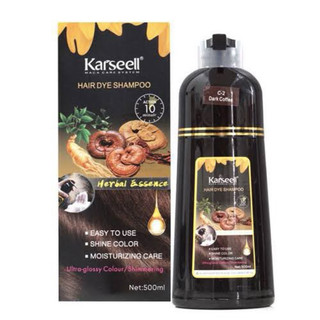 Dầu gội phủ bạc thảo dược màu Nâu Karseell Hair Dye Shampoo 10 phút 500ml
