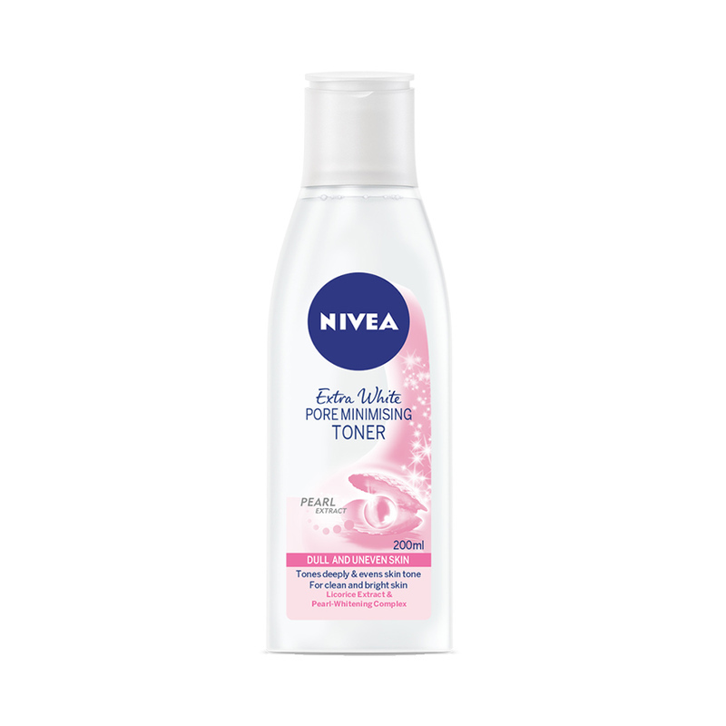 Toner hoa hồng NIVEA Extra White Pore Minimiser Toner (200ml) Nước hoa hồng dưỡng trắng da