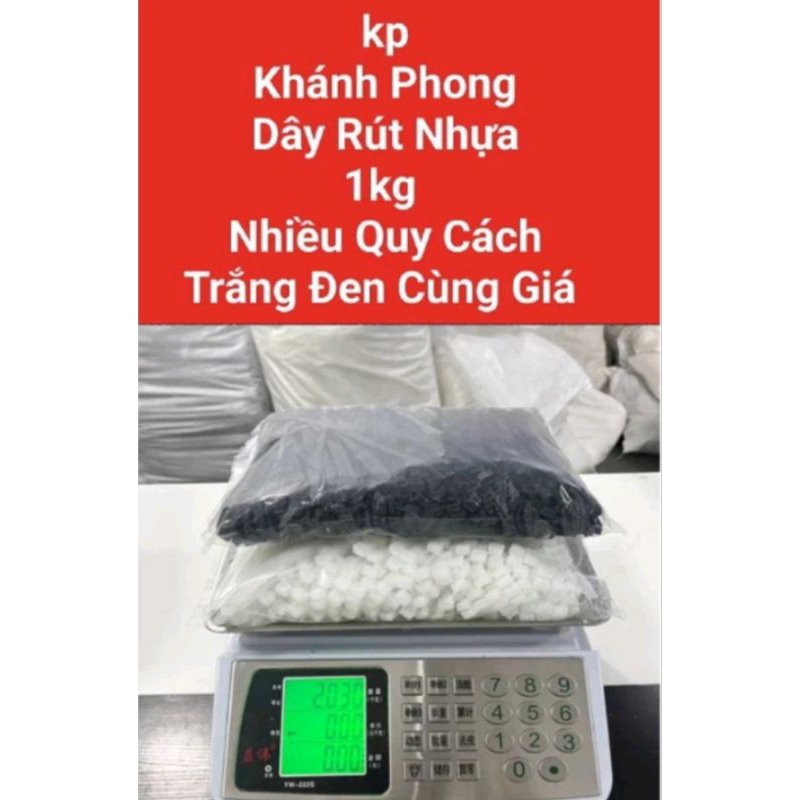 1 kg Giá Bịch Dây Rút Nhựa . dây thít nhựa Trắng Đen Đồng Giá đủ size 10cm 15cm 20cm 30cm 35cm 40cm 50cm 60cm