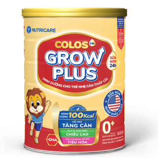 Sữa bột colos24h growplus 0+ lon 800g