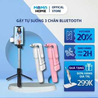 Gậy Chụp Ảnh 3 Chân Bluetooth Có Đèn Led Trợ Sáng, Gậy Selfie Chụp Hình Tự Sướng, Gậy Live Stream Có Nút Điều Khiển