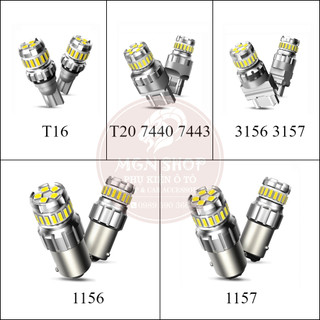 [Đèn LED] [T16] [T20 7440 7443] [1156] [1157] [T25 3156/3157] [siêu sáng] [02 bóng/bộ] cho ô tô xe máy