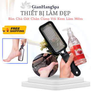  Bàn chà gót chân cùng với kem làm mềm tẩy tế bào chết neil và spa hay dùng. 