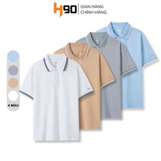 Áo Polo Nam H90 Dáng Regular Fit chất Liệu Co Giãn 4 Chiều, Áo Thun Cổ Bẻ Thiết Kế Trẻ Trung Thanh Lịch HPST001