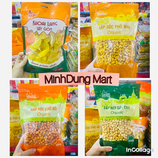 Ngô nếp bắp nếp phô mai/bò khô/sấy giòn và khoai lang sấy