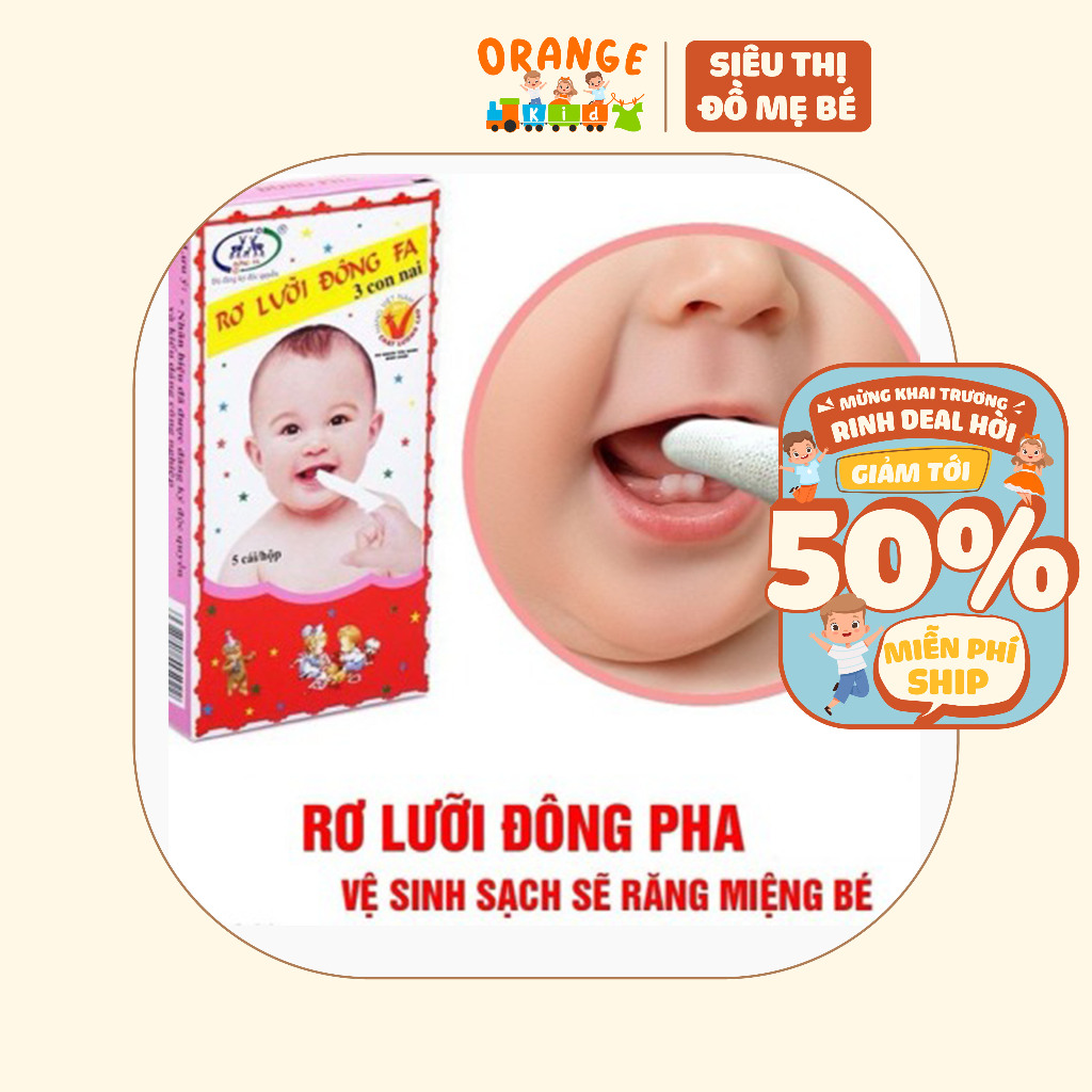 Gạc rơ lưỡi cho bé Đông Pha