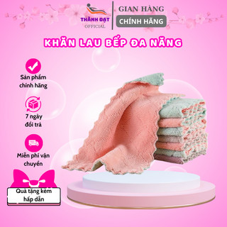 💕 Khăn lau bếp đa năng màu xanh mềm mại thấm hút nước cực tốt