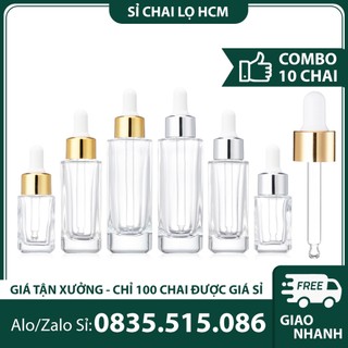 Chai chiết chiết nước hoa, tinh dầu, 3ml/ 5ml /7ml /10ml /20ml, chai thủy tinh nhỏ giọt - katta - ktpe28