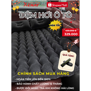 Đệm hơi ô tô XCHAT chất nhung êm mịn - Tặng Kèm Bơm Điện 12V và 2 Gối - Bảo Hành 12 Tháng