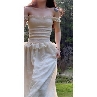 ĐẦM MAXI BẸT VAI NHÚN THUN