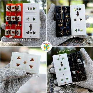 Ổ cắm điện 2 lỗ 3 lỗ có đèn báo 10A 15A