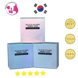 Phấn phủ trang điểm cellio ex collagen twoway cake