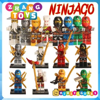 Đồ chơi Xếp hình Ninjago season 4 WO - Zane - Golden Ninja - Pythor - Cole - Jay - Lloyd - Kai Minifigures Jinrun JR747