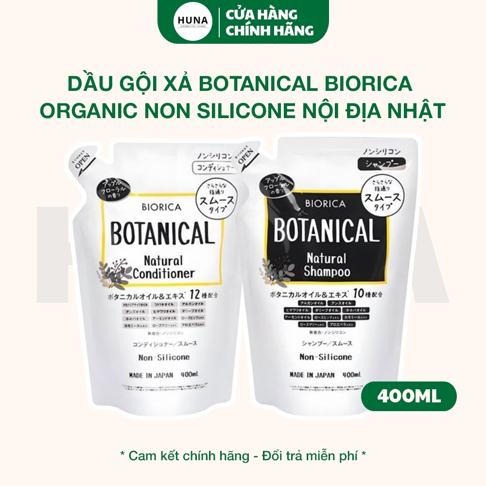 Dầu gội xả Botanical Biorica Organic Non Silicone nội địa Nhật