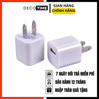 Củ sạc usb dành cho ĐT androi,ip-nguồn đèn led 5V-1A với 6 chế độ bảo vệ an toàn- trắng vuông