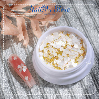  Cánh hoa nail ẩn cánh hoa trắng trang trí móng 