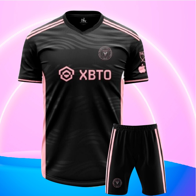 [SALE SỐC ] Bộ Quần Áo Bóng Đá, Đồ Đá Banh Clb Inter Miami Đen Thun Lạnh Cao Cấp