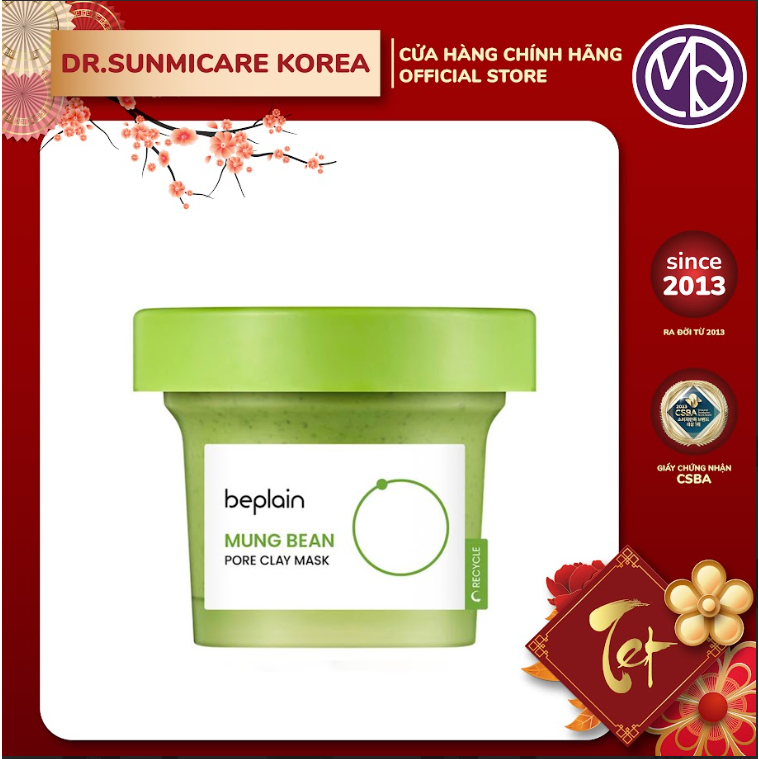 Mặt nạ đất sét beplain Đậu Xanh 120ml