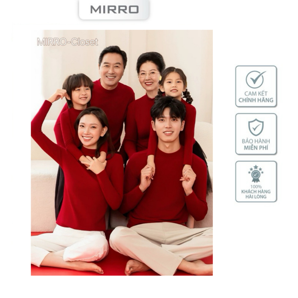 Áo giữ nhiệt gia đình Heattech Ultra warm ấm gấp 2,5 lần 12kg-80kg