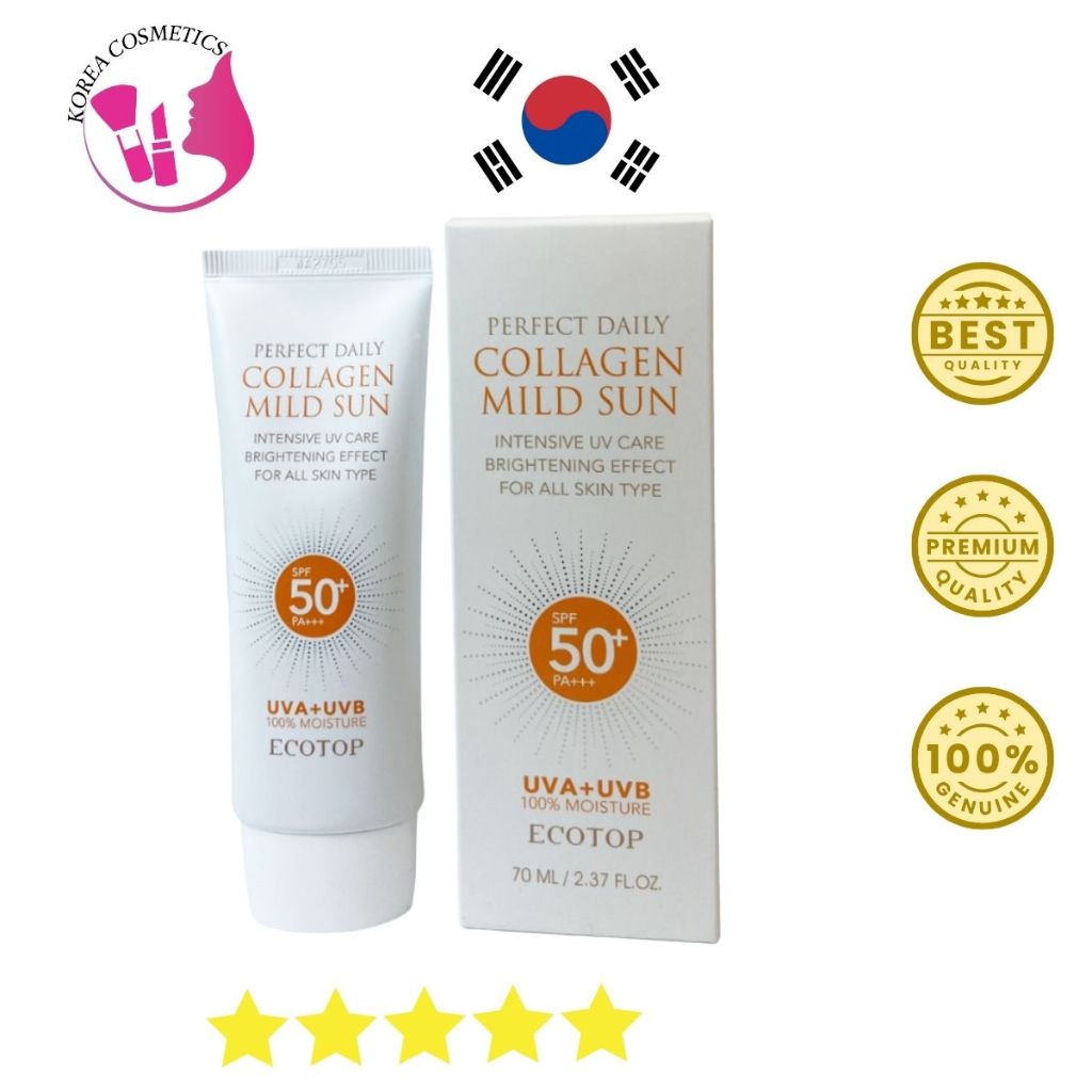 Kem Chống Nắng Collagen Mild Sun 70ml - Ecotop Perfect Daily Collagen Mild Sun