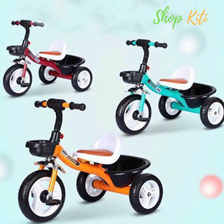 Xe đạp 3 bánh khung kim loại, ghế da êm ái dành cho bé từ 2-3 tuổi mã S400