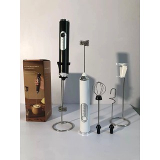 Máy tạo bọt cafe 3 tốc độ, máy cây đánh trứng cầm tay không giây hỗ trợ sạc bin tiện lợi sử dụng