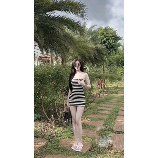 Body kẻ cup ngực có đệm ngực hàng loại 1