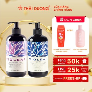 Bộ dầu gội & sữa tắm thảo dược Violeaf 480ml - Sao Thái Dương