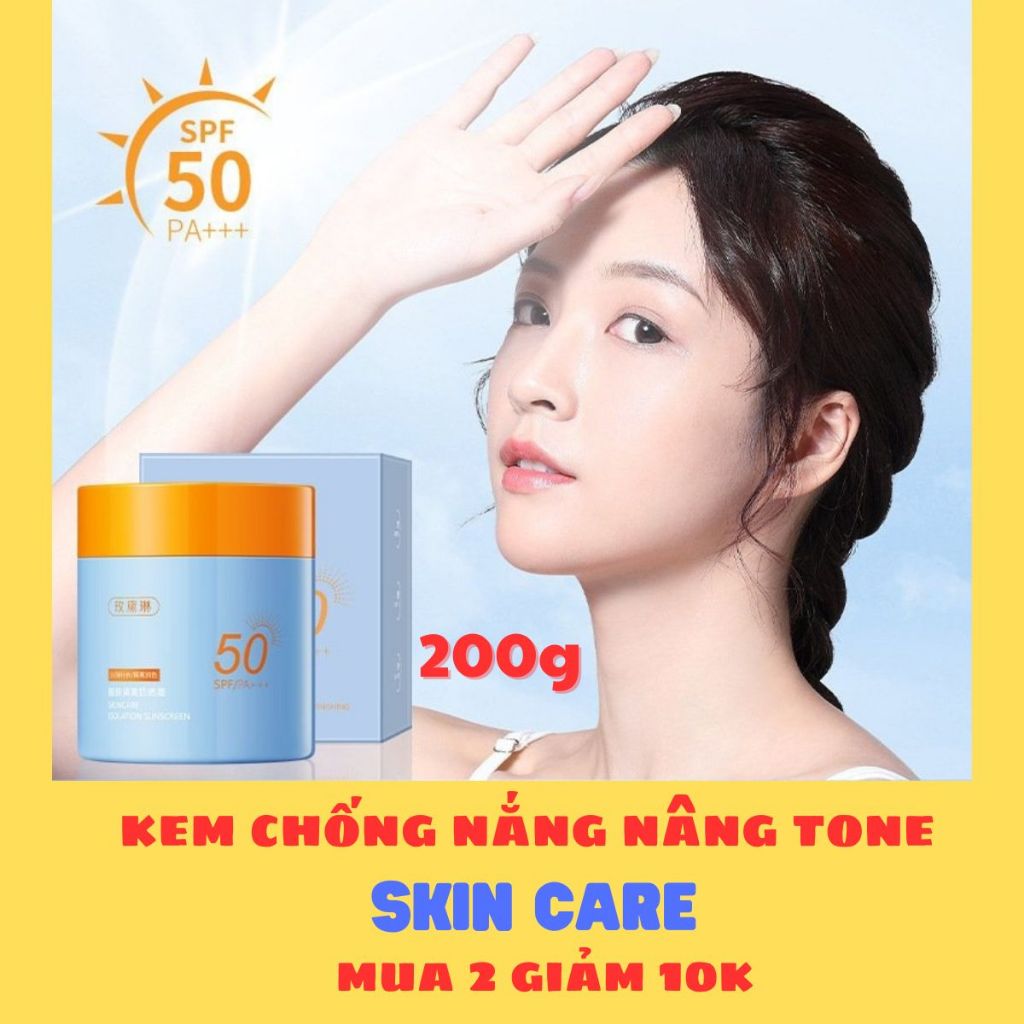 Kem chống nắng nâng tone, SKIN CARE,kem chống nắng da dầu mụn,kem trống nắng,kem chong nang,kem chống nắng da khô,200g