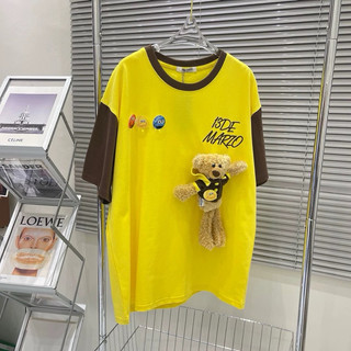 Áo phông gấu vàng nâu kèm sticker 13dmz