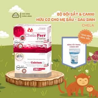 Bộ đôi viên uống bổ sung Sắt Canxi hữu cơ Chela - Balan
