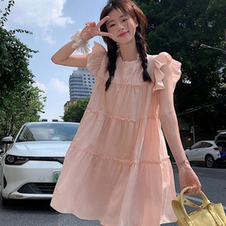 Váy babydoll cánh tiên tiểu thư DELIZ, đầm dài form rộng dành cho nữ phong cách tiểu thư CHOUCHOU