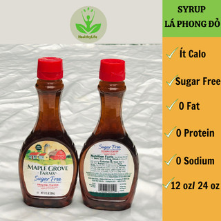 Siro không đường, syrup lá phong 0 đường ít calo Maple Grove Farms dùng ăn kiêng, eatclean, keto,healthy,giảm cân 710ml,