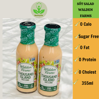 Sốt salad ăn kiêng keto Walden Farms 0 calo, 0 đường, 0 cholesterol dòng cao cấp