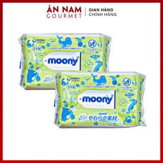 Khăn ướt Moony 76 tờ khăn ướt dịu nhẹ cho bé-Hàng nội địa Nhật