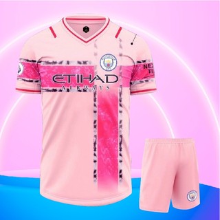 Quần áo bóng đá, áo đá bánh giá xưởng, bộ quần áo bóng đá giá rẻ-Quần áo bóng đá CLB Manchester City hồng