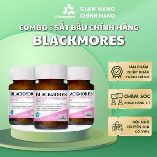 Combo 3 Vitamin Sắt Blackmores Úc 30 viên hỗ trợ sức khỏe cho mẹ bầu, mẹ sau sinh, người lớn