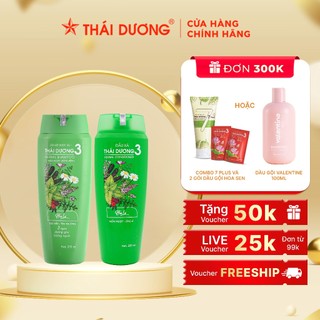 Bộ sản phẩm Dầu gội và dầu xả dược liệu Thái Dương 3 200ml - Sao Thái Dương
