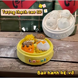 Tô Màu Tượng Thạch Cao 3D Xửng Hấp Bánh Bao Dimsum (Không kèm Màu và Cọ)