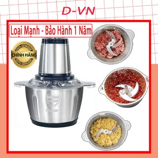 Máy xay thịt cối inox 4 lưỡi - Máy xay thịt cá đa năng - Cối xay thịt inox 304