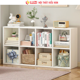 Kệ sách để sàn 8 ô lớn để đồ decor phong cách minimalism - Za22
