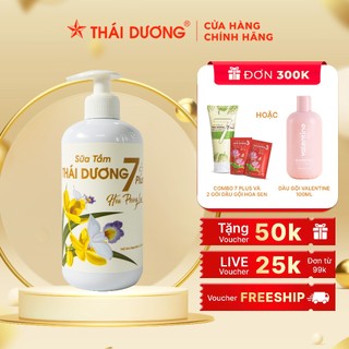 Sữa tắm Thái Dương 7 Plus Hoa Phong Lan giúp làm sạch da, dưỡng trắng và phục hồi 250ml 500ml - Sao Thái Dương
