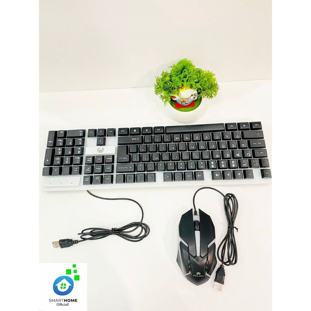 Bàn phím máy tính có dây gaming MIKUSO KB-C024 giả cơ chống nước led rgb chơi game làm việc văn phòng cho PC laptop