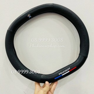 Bọc vô lăng Peugeot new, bao tay lái da carbon xe Peugeot cao cấp