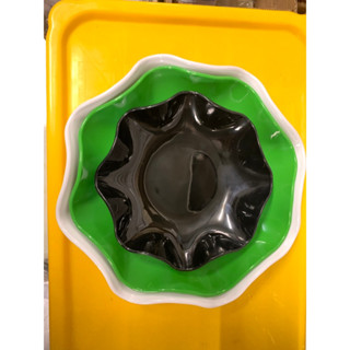  Combo 5 Đĩa nhựa phíp tròn viền bèo Việt Nhật 3 size Đĩa viền gấp Bát đĩa nhựa cao cấp 