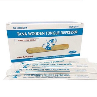 Que Đè Lưỡi Gỗ Tannaphar Đã Tiệt Trùng Từng Vỉ [Hộp 100 Cây]