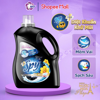 Nước giặt xả SPY Deep Clean Plus hoa Vàng 3,6 kg khử mùi diệt khuẩn, sạch sâu
