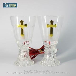 2 cây ly đèn điện k2 - đèn bàn thờ đông phương fatima
