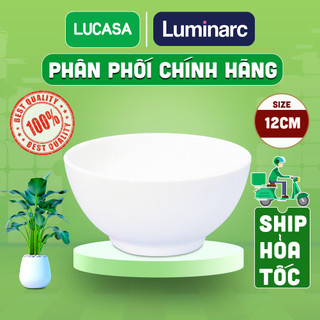 Bộ 6 chén thủy tinh luminarc diwali trắng 12cm - bo3973 | phân phối chính hãng